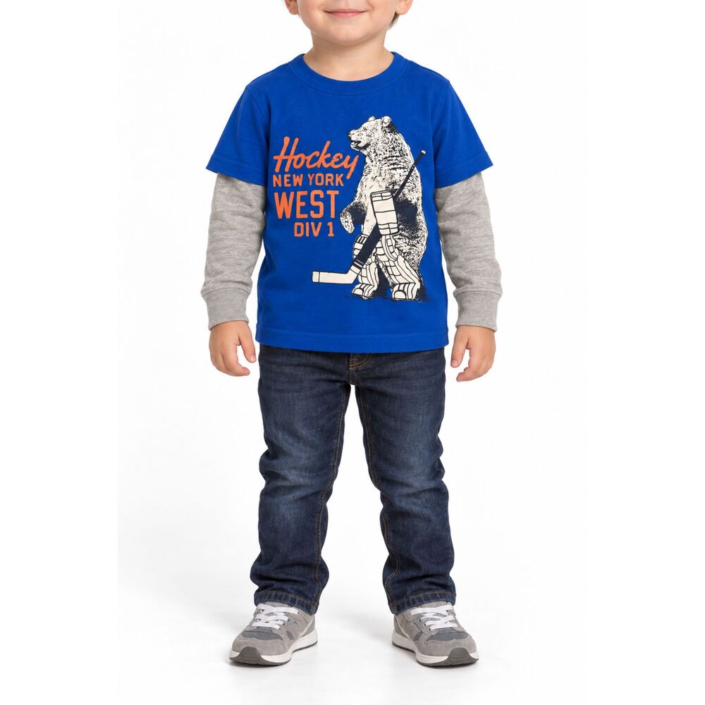 🔥 5 for $30 🔥 GAP Boys New York Hockey Long Sleeve Shirt | 3T